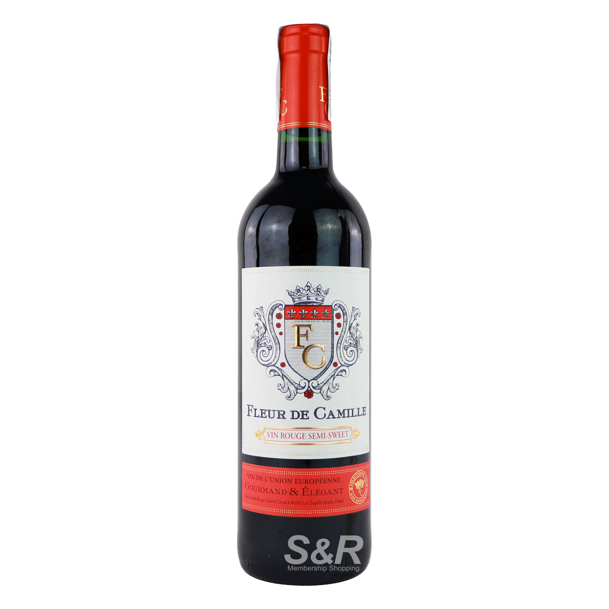 B&G Fleur De Camille Vin Rouge Semi-Sweet Red Wine 750mL